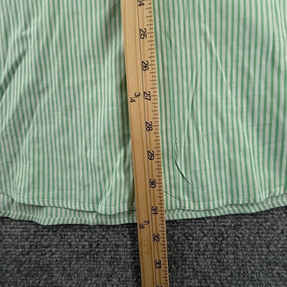 Ralph Lauren Men Button Up Shirt Long Sleeve Green Striped Classic 16.5 34/35 - Picture 4 of 16